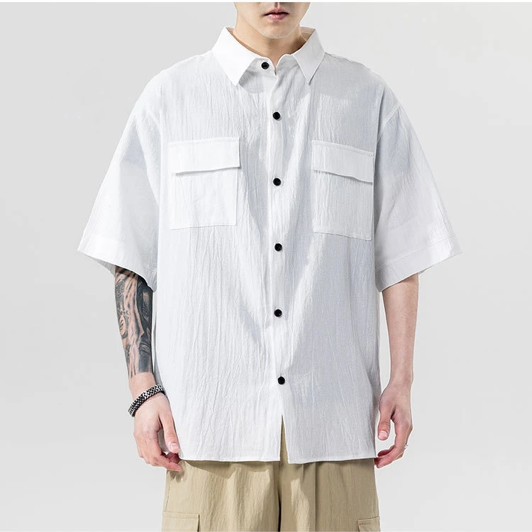 Charter Cotton Linen Button-Up Shirt