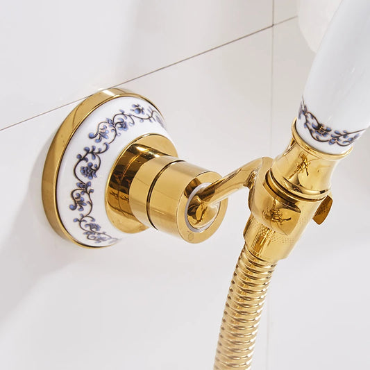 Boho Style Brass Hand-Held Shower