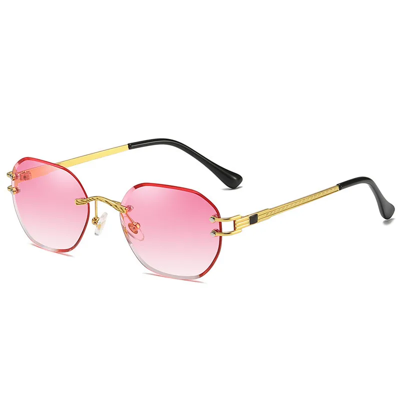 56mm Rimless Square Sunglasses