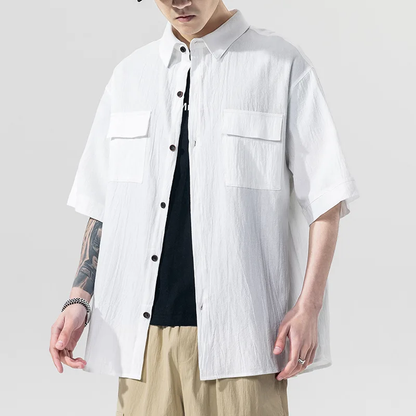 Charter Cotton Linen Button-Up Shirt