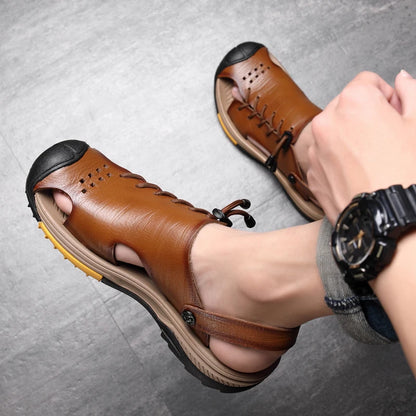 Flores Slide Leather Breathable Sandals