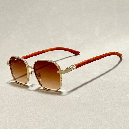 53mm Square Wood Sunglasses
