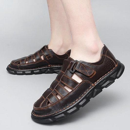 Durable Leather Breathable Sandal