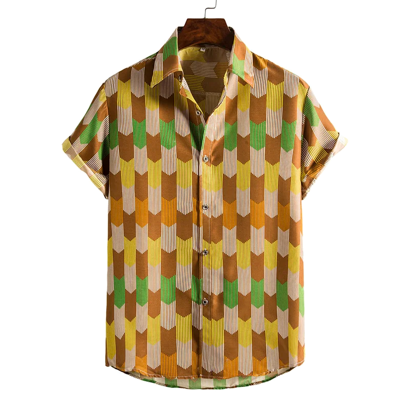 Hawaiian Multicolored Button-Up Shirt