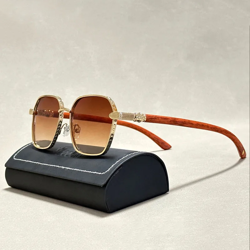 53mm Square Wood Sunglasses