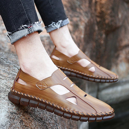 Leather Breathable Vintage Sandals