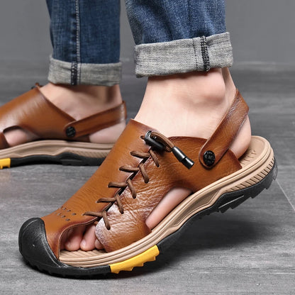 Flores Slide Leather Breathable Sandals