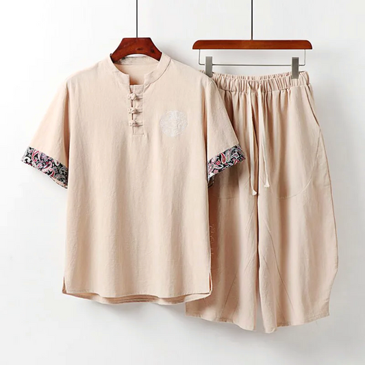 Breathable Cotton T-shirt and Shorts Set