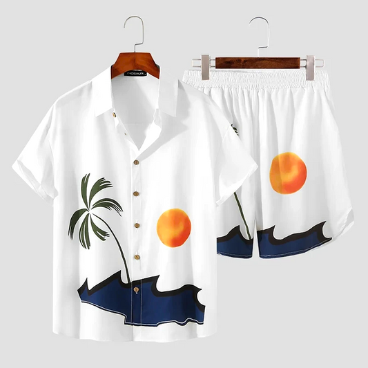 Tropical Hawaiian T-Shirt & Shorts Set